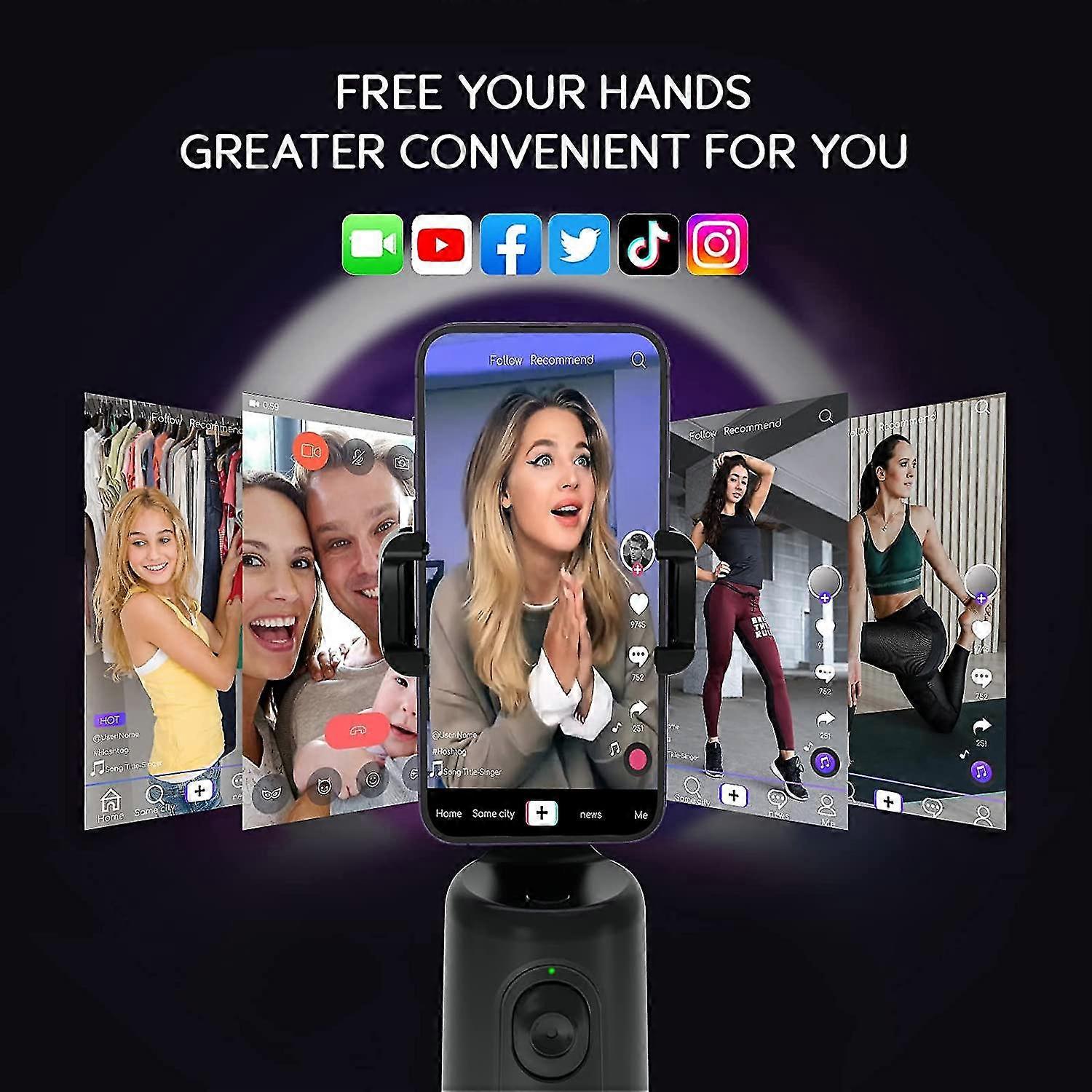 TRIPODE SEGUIMIENTO FACIAL AUTOMATICO NEGRO