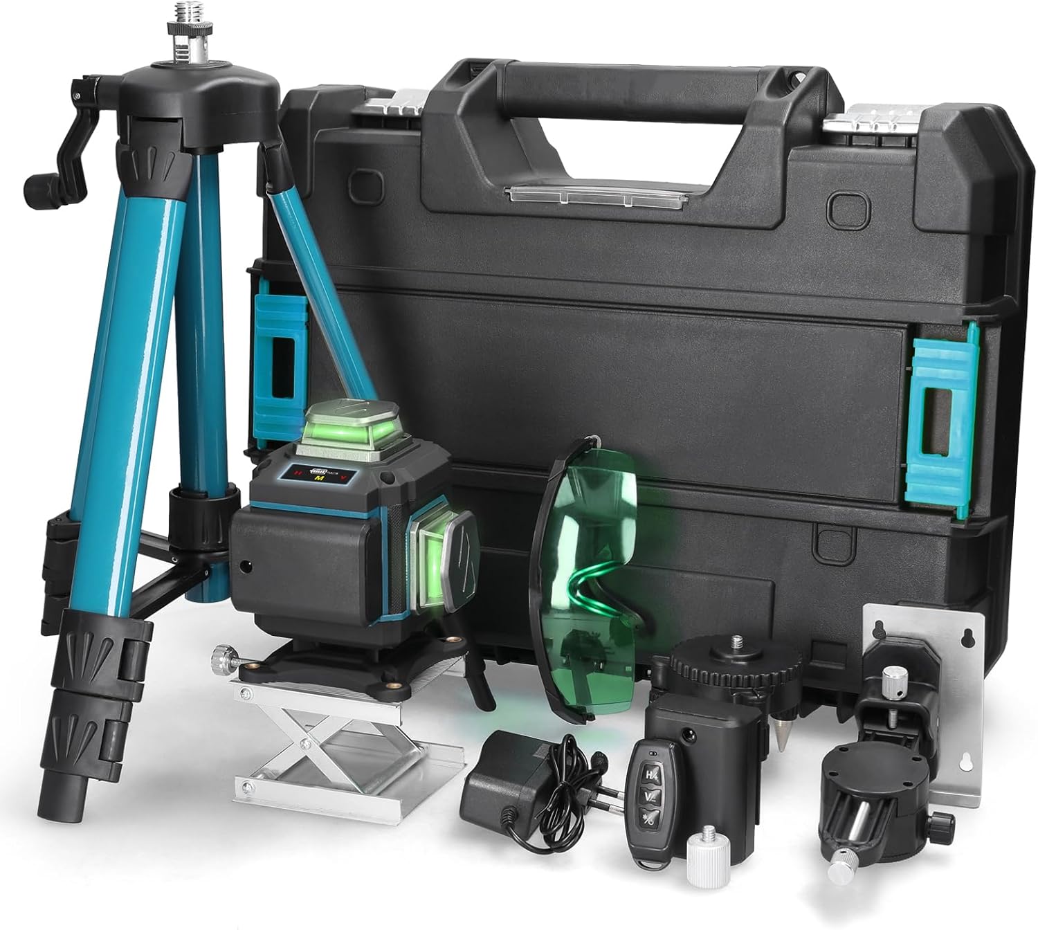 Nivel Láser 3D Profesional con Trípode y Accesorios Completo